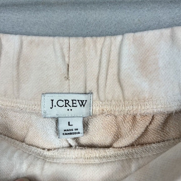 J.Crew Joggers Pants Size Large Peach Tie Dye Sweat Pants Pull On Pockets - Picture 9 of 13